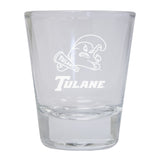 Tulane University Green Wave Etched Round Shot Glass 2-Pack