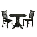 Shwe3-Blk-W 3 Pc Kitchen Nook Dining Set-Kitchen Dinette Table And 2 Dining Chairs