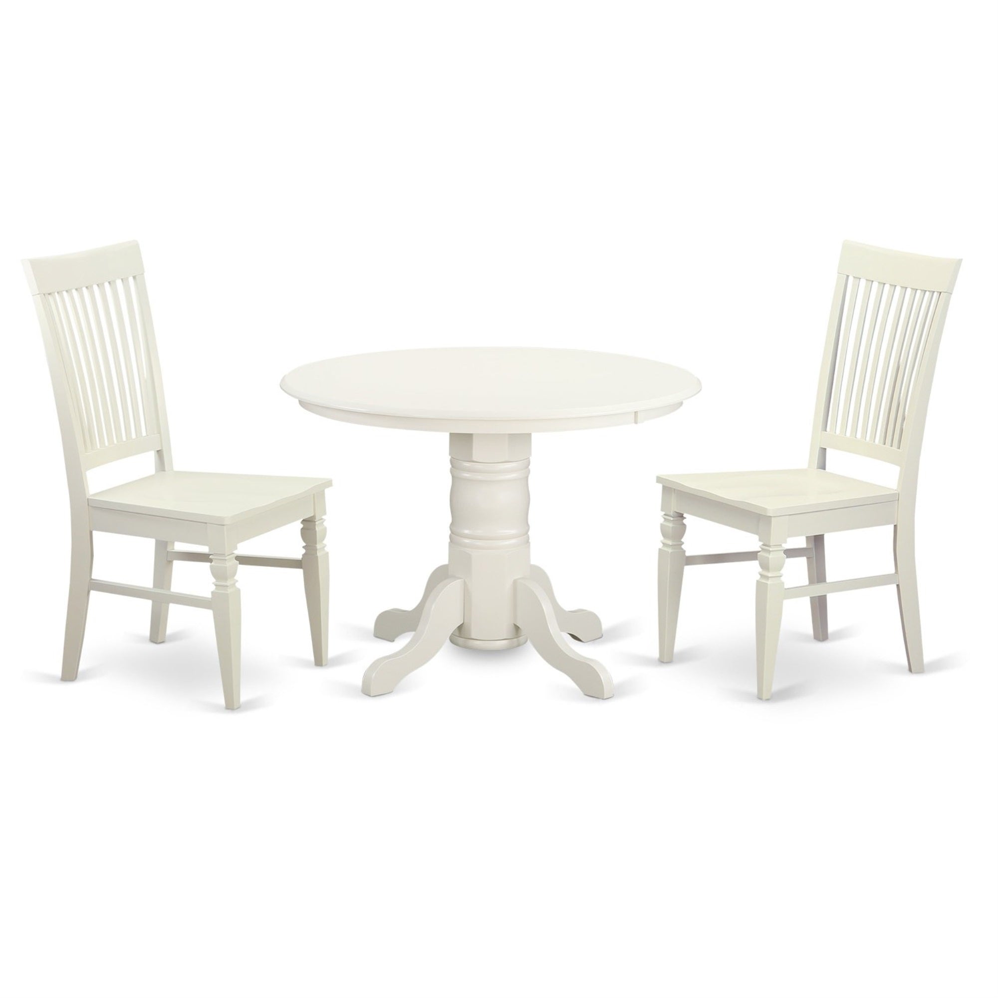 Shwe3-Whi-W 3 Pc Dining Room Set For 2-Kitchen Dinette Table And 2 Dining Chairs