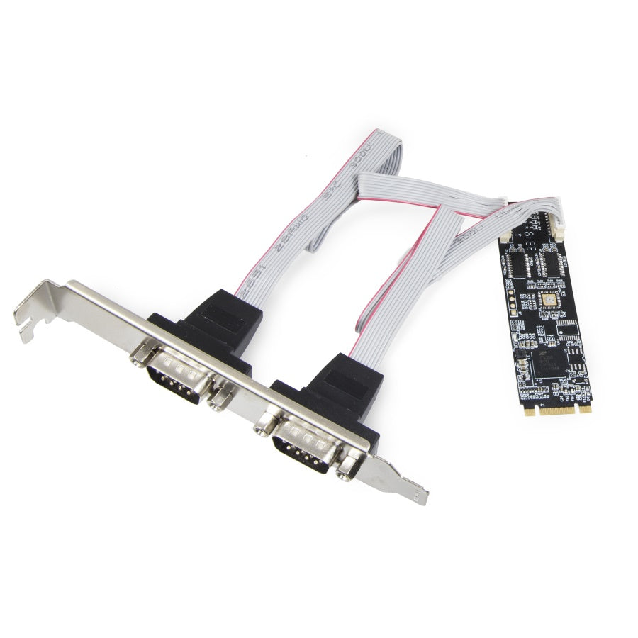 2 Port Rs-232 Db9 Serial M.2 B+M Key Controller Card