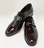 C Collection Patent Leather Loafer - Dark Brown