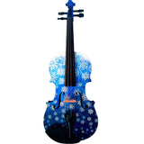 Snowflake Blue Deluxe Violin Outfit 3/4