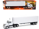 International LoneStar Truck with Dry Goods Trailer White Long Haul Truckers Series 1/43 Diecast Model by New Ray
