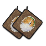 Caroline'S Treasures Sheltie Pair Of Pot Holders Ss1003Pthd, 7.5Hx7.5W, Multicolor