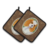 Caroline'S Treasures Cavalier Spaniel Pair Of Pot Holders Ss1006Pthd, 7.5Hx7.5W, Multicolor