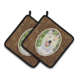 Caroline'S Treasures Berger Picard Pair Of Pot Holders Ss1040Pthd, 7.5Hx7.5W, Multicolor