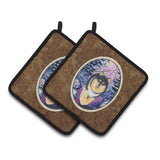 Caroline'S Treasures Finnish Lapphund Pair Of Pot Holders Ss1054Pthd, 7.5Hx7.5W, Multicolor