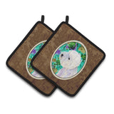 Caroline'S Treasures Westie Pair Of Pot Holders Ss1064Pthd, 7.5Hx7.5W, Multicolor