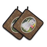 Caroline'S Treasures Westie Pair Of Pot Holders Ss1067Pthd, 7.5Hx7.5W, Multicolor