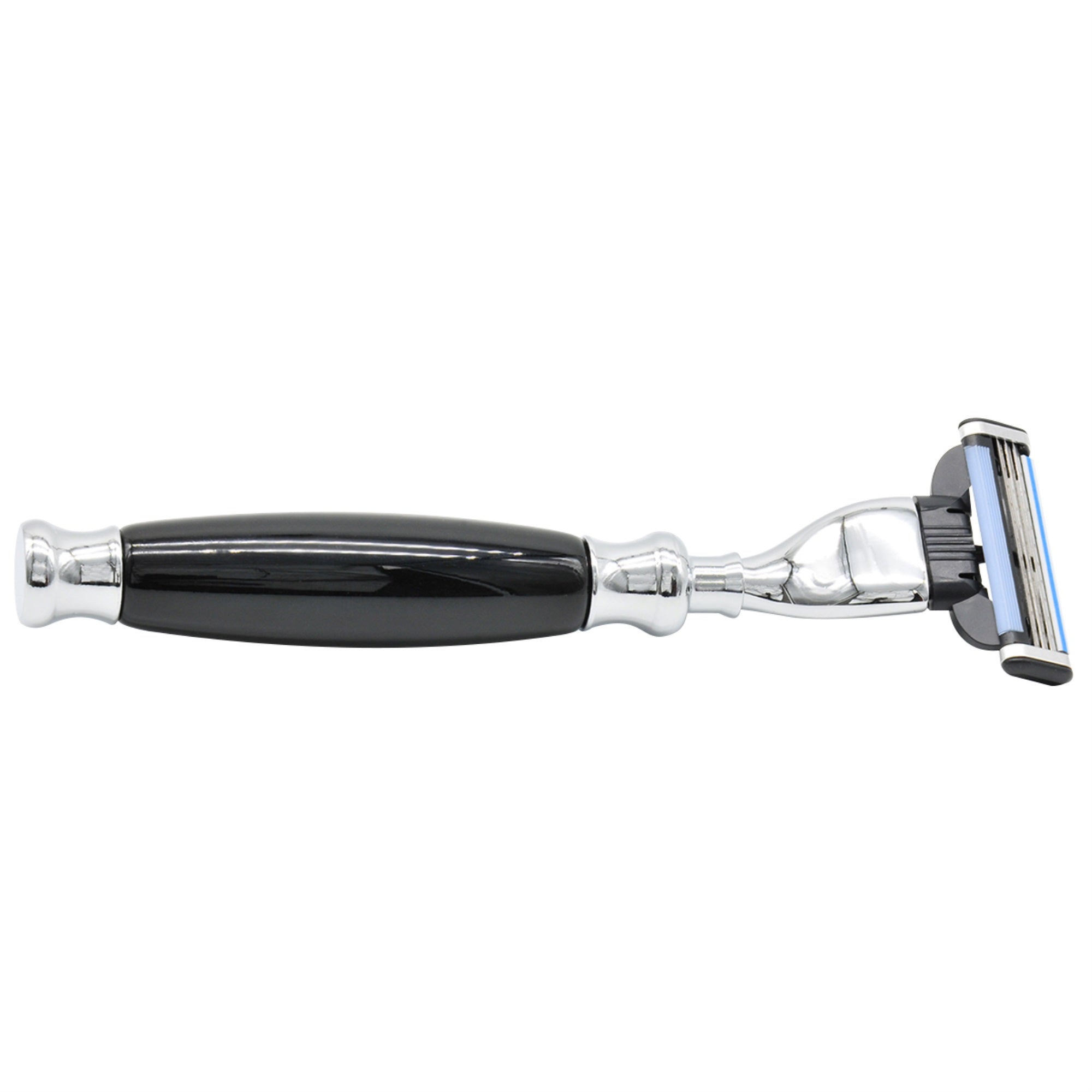Union Razors Ss3Rz Razor With Black Resin Handle And Lubricating Strip - Reusable Mens Shaving Razor