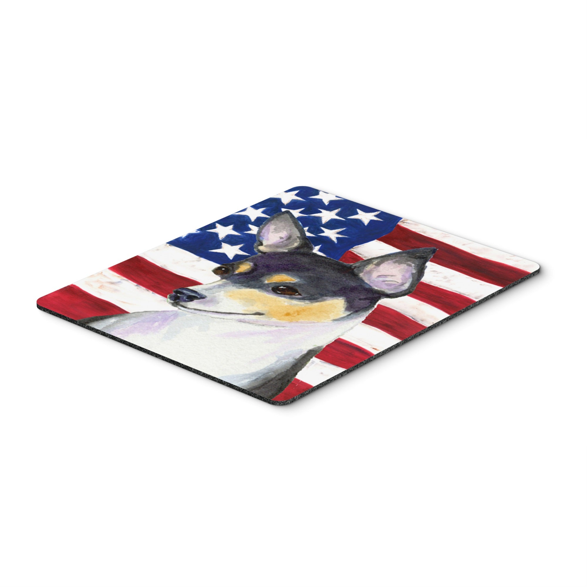 Caroline'S Treasures Mouse/Hot Pad/Trivet, Usa American Flag With Fox Terrier (Ss4002Mp)