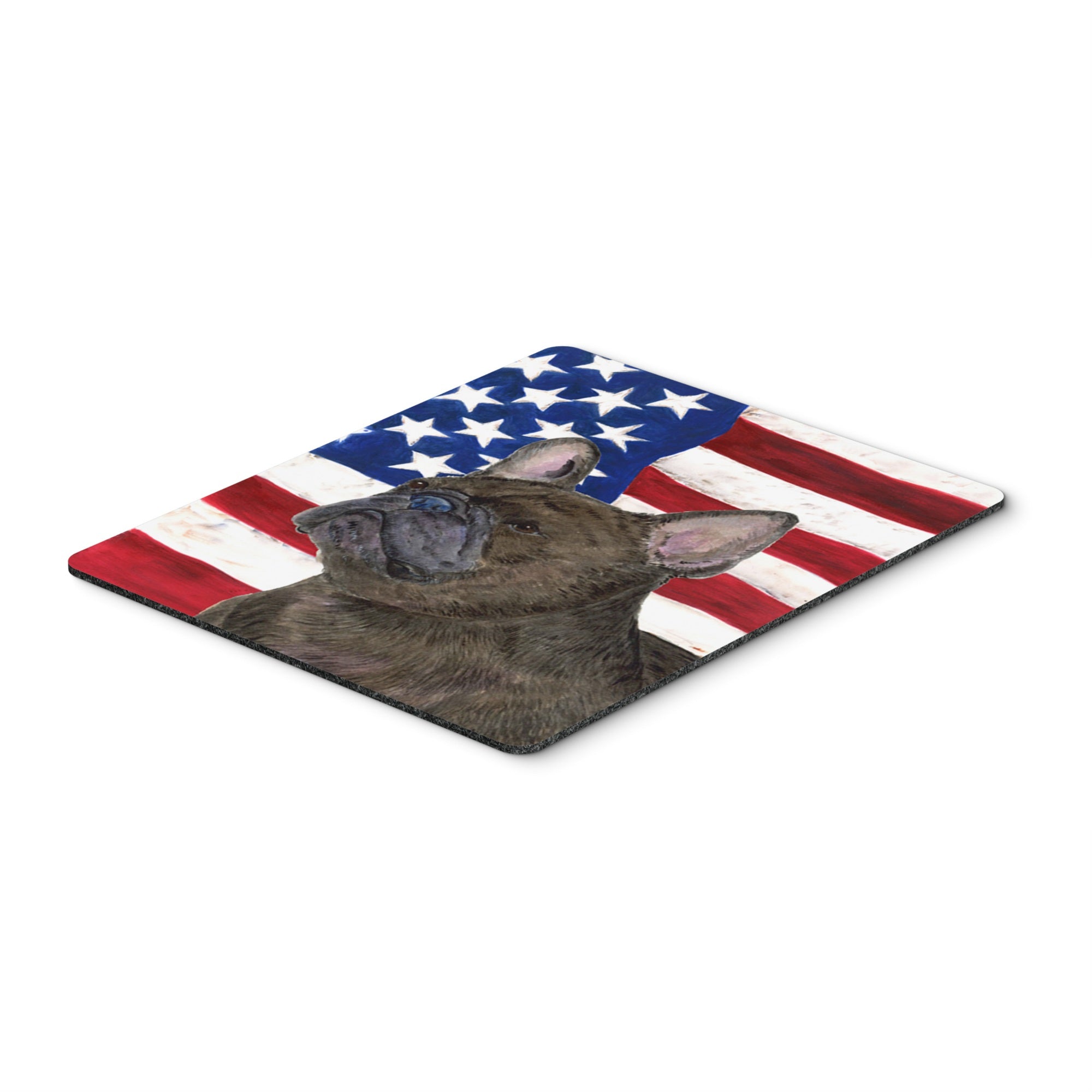 Caroline'S Treasures Mouse/Hot Pad/Trivet, Usa American Flag With French Bulldog (Ss4003Mp)