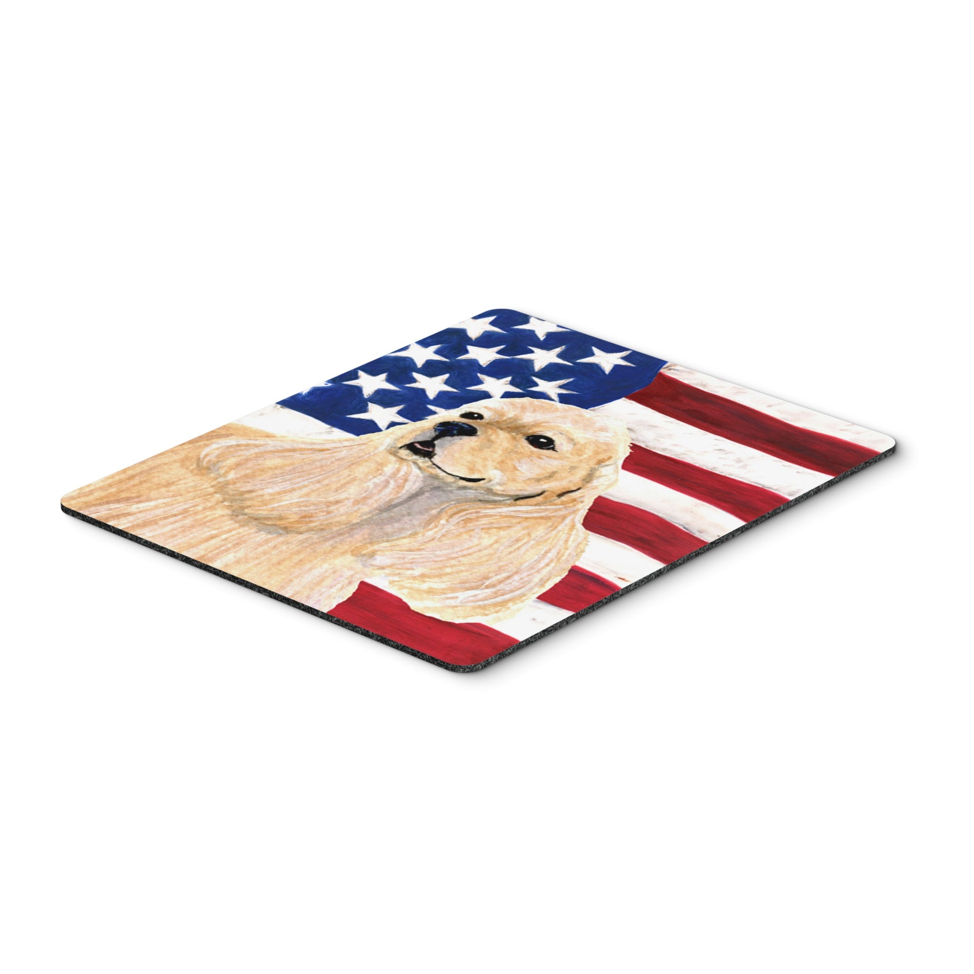 Caroline'S Treasures Mouse/Hot Pad/Trivet, Usa American Flag With Cocker Spaniel (Ss4006Mp)