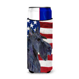 Usa American Flag With Scottish Terrier Ultra Beverage Insulators For Slim Cans Ss4014Muk