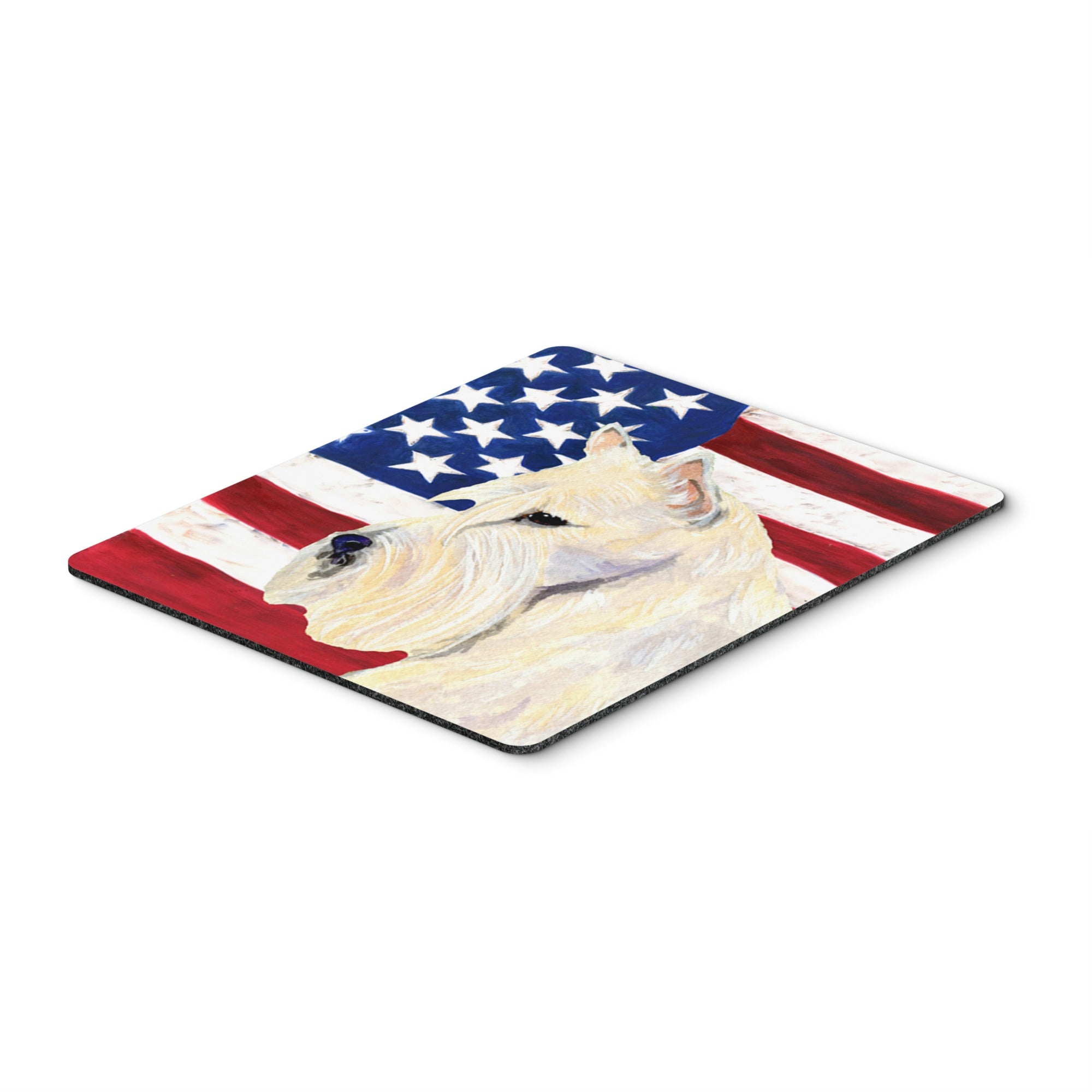 Caroline'S Treasures Mouse/Hot Pad/Trivet, Usa American Flag With Scottish Terrier (Ss4015Mp)