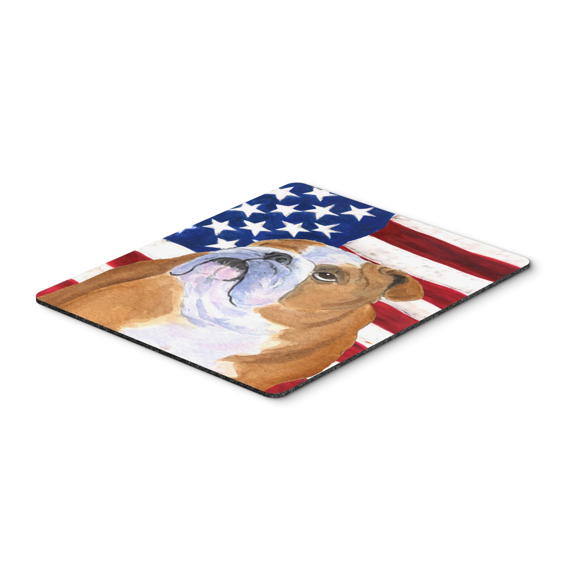 Caroline'S Treasures Mouse/Hot Pad/Trivet, Usa American Flag With Bulldog English (Ss4017Mp)