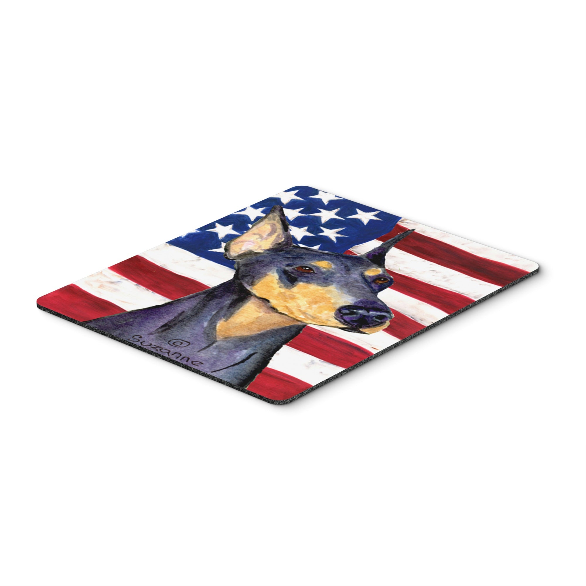 Caroline'S Treasures Mouse/Hot Pad/Trivet, Usa American Flag With Doberman (Ss4022Mp)