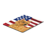 Caroline'S Treasures Mouse/Hot Pad/Trivet, Usa American Flag With Norwich Terrier (Ss4026Mp)