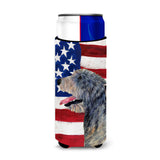 Usa American Flag With Irish Wolfhound Ultra Beverage Insulators For Slim Cans Ss4033Muk