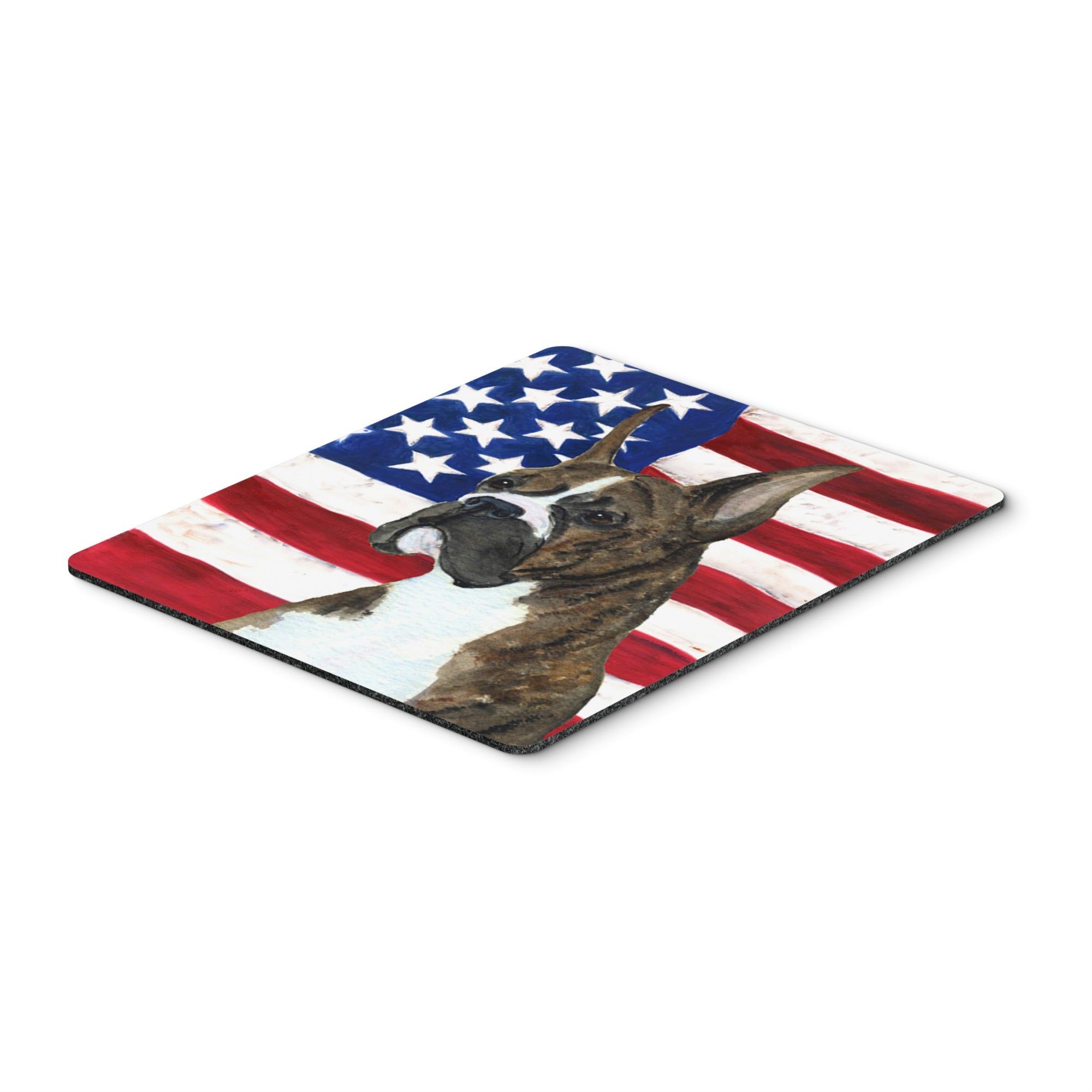 Caroline'S Treasures Mouse/Hot Pad/Trivet, Usa American Flag With Boxer (Ss4035Mp)