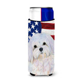 Usa American Flag With Maltese Ultra Beverage Insulators For Slim Cans Ss4044Muk