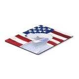 Caroline'S Treasures Mouse/Hot Pad/Trivet, Usa American Flag With Bedlington Terrier (Ss4045Mp)