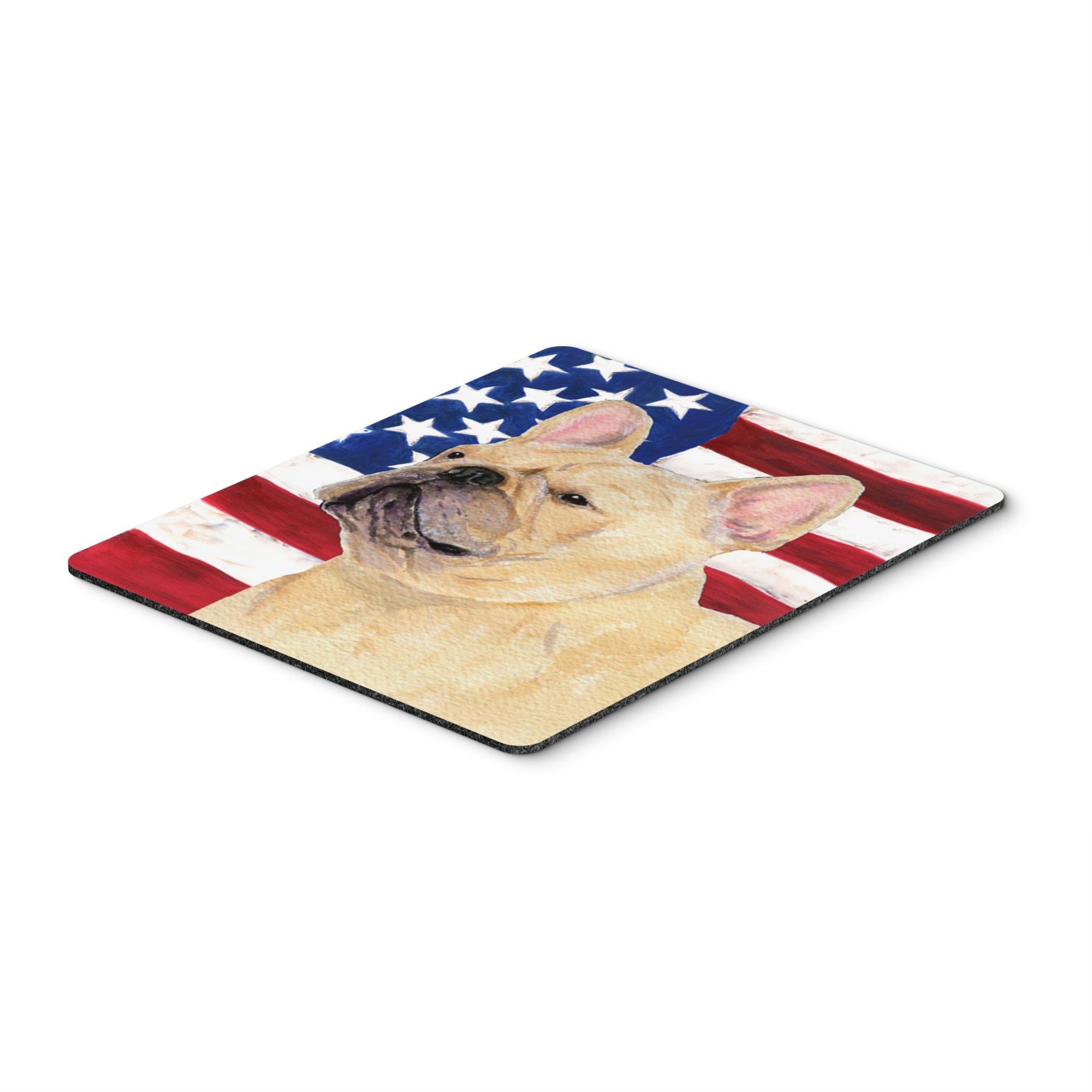Caroline'S Treasures Mouse/Hot Pad/Trivet, Usa American Flag With French Bulldog (Ss4047Mp)