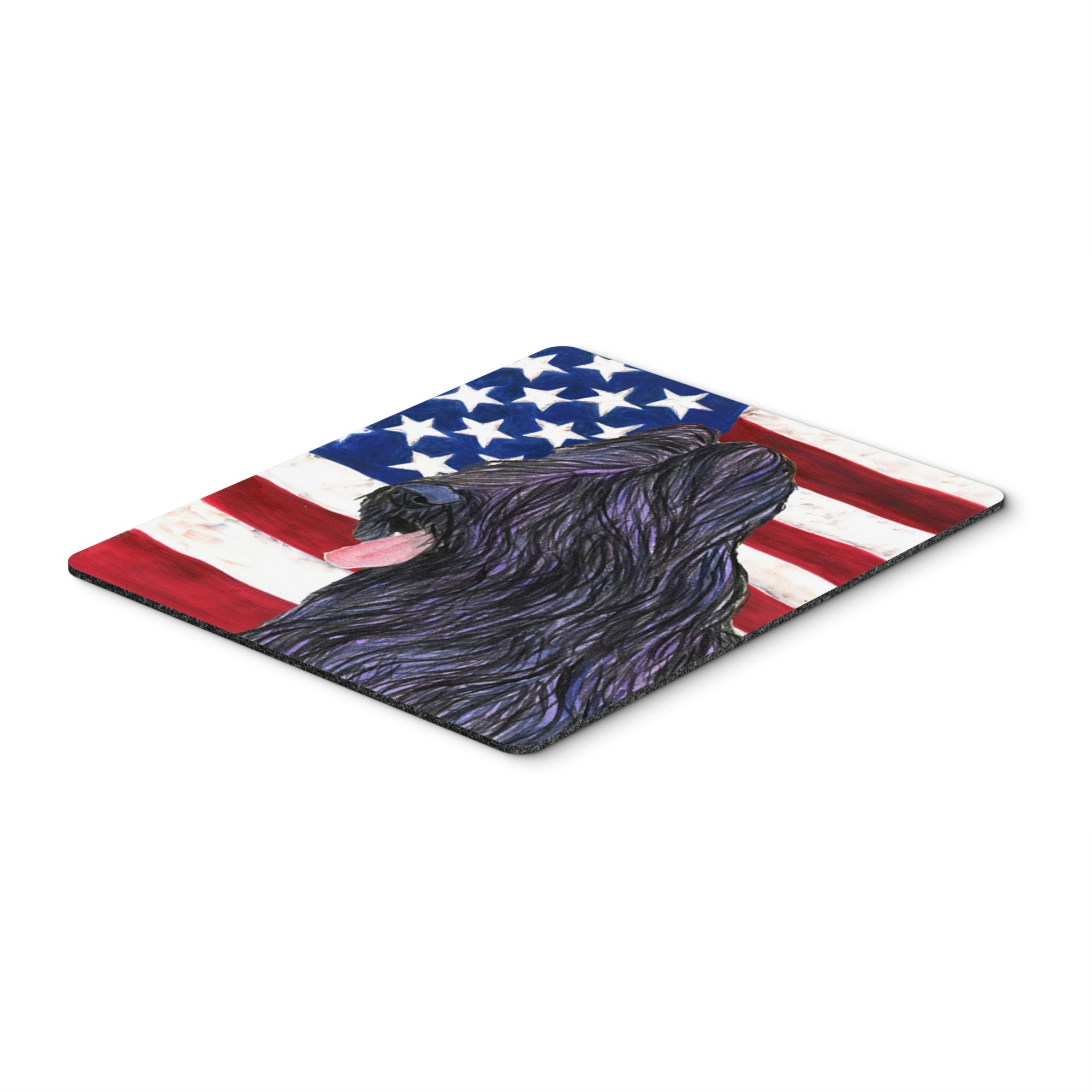 Caroline'S Treasures Mouse/Hot Pad/Trivet, Usa American Flag With Briard (Ss4052Mp)