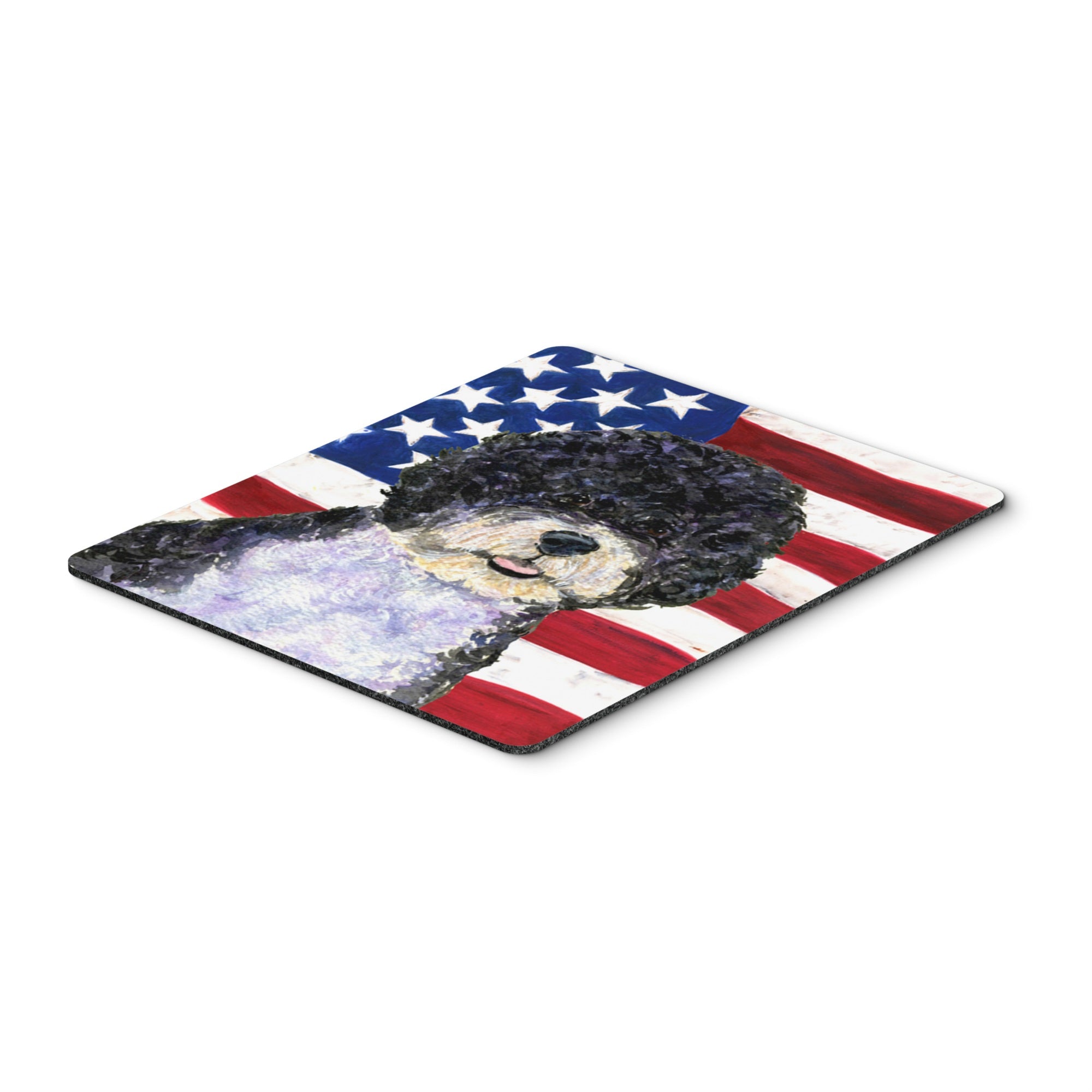 Caroline'S Treasures Mouse/Hot Pad/Trivet, Usa American Flag With Portuguese Water Dog (Ss4053Mp)