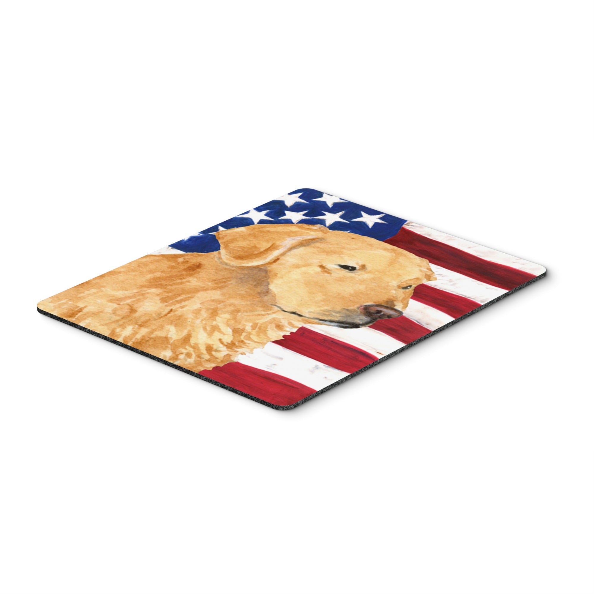 Caroline'S Treasures Mouse/Hot Pad/Trivet, Usa American Flag With Golden Retriever (Ss4055Mp)