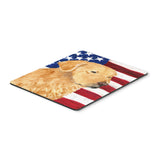 Caroline'S Treasures Mouse/Hot Pad/Trivet, Usa American Flag With Golden Retriever (Ss4055Mp)