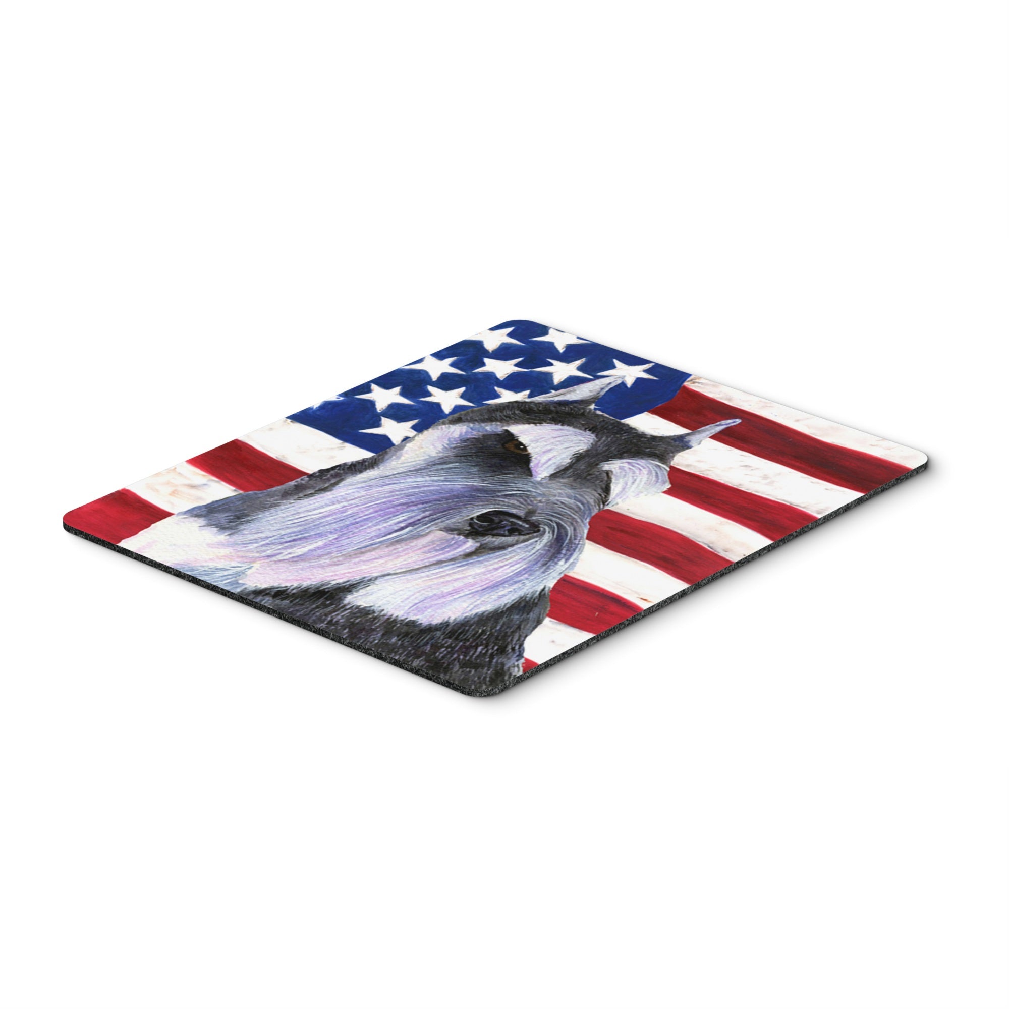 Caroline'S Treasures Mouse/Hot Pad/Trivet, Usa American Flag With Schnauzer (Ss4056Mp)