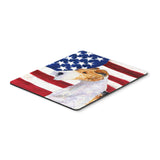 Caroline'S Treasures Mouse/Hot Pad/Trivet, Usa American Flag With Fox Terrier (Ss4057Mp)