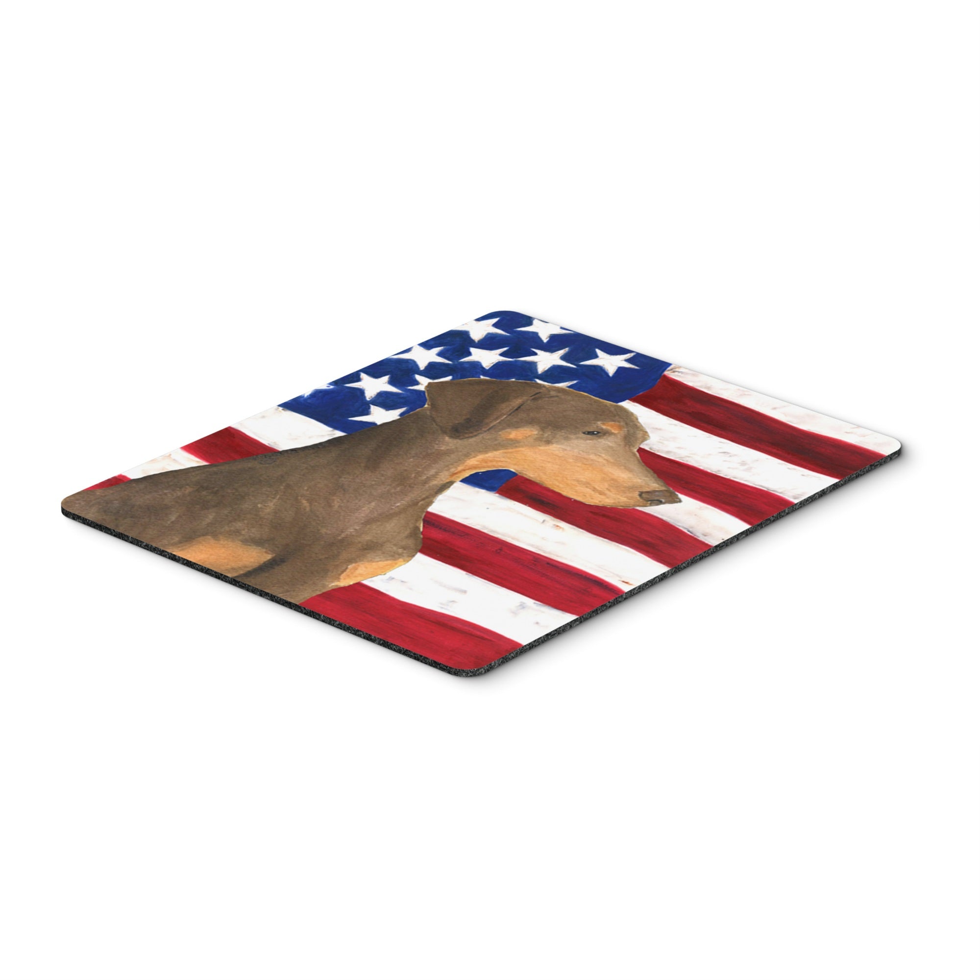 Caroline'S Treasures Mouse/Hot Pad/Trivet, Usa American Flag With Doberman (Ss4058Mp)
