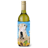 Wheaten Terrier Soft Coated In Summer Flowers Wine Bottle Beverage Insulator Beverage Insulator Hugger