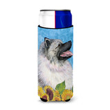 Keeshond In Summer Flowers Ultra Beverage Insulators For Slim Cans Ss4122Muk