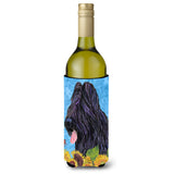 Briard In Summer Flowers Wine Bottle Beverage Insulator Beverage Insulator Hugger