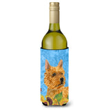 Norwich Terrier In Summer Flowers Wine Bottle Beverage Insulator Beverage Insulator Hugger