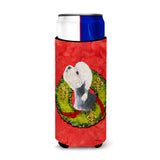 Dandie Dinmont Terrier Cristmas Wreath Ultra Beverage Insulators For Slim Cans Ss4190Muk