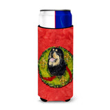 Tibetan Mastiff Cristmas Wreath Ultra Beverage Insulators For Slim Cans Ss4199Muk