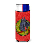Scottish Terrier Cristmas Wreath Ultra Beverage Insulators For Slim Cans Ss4216Muk