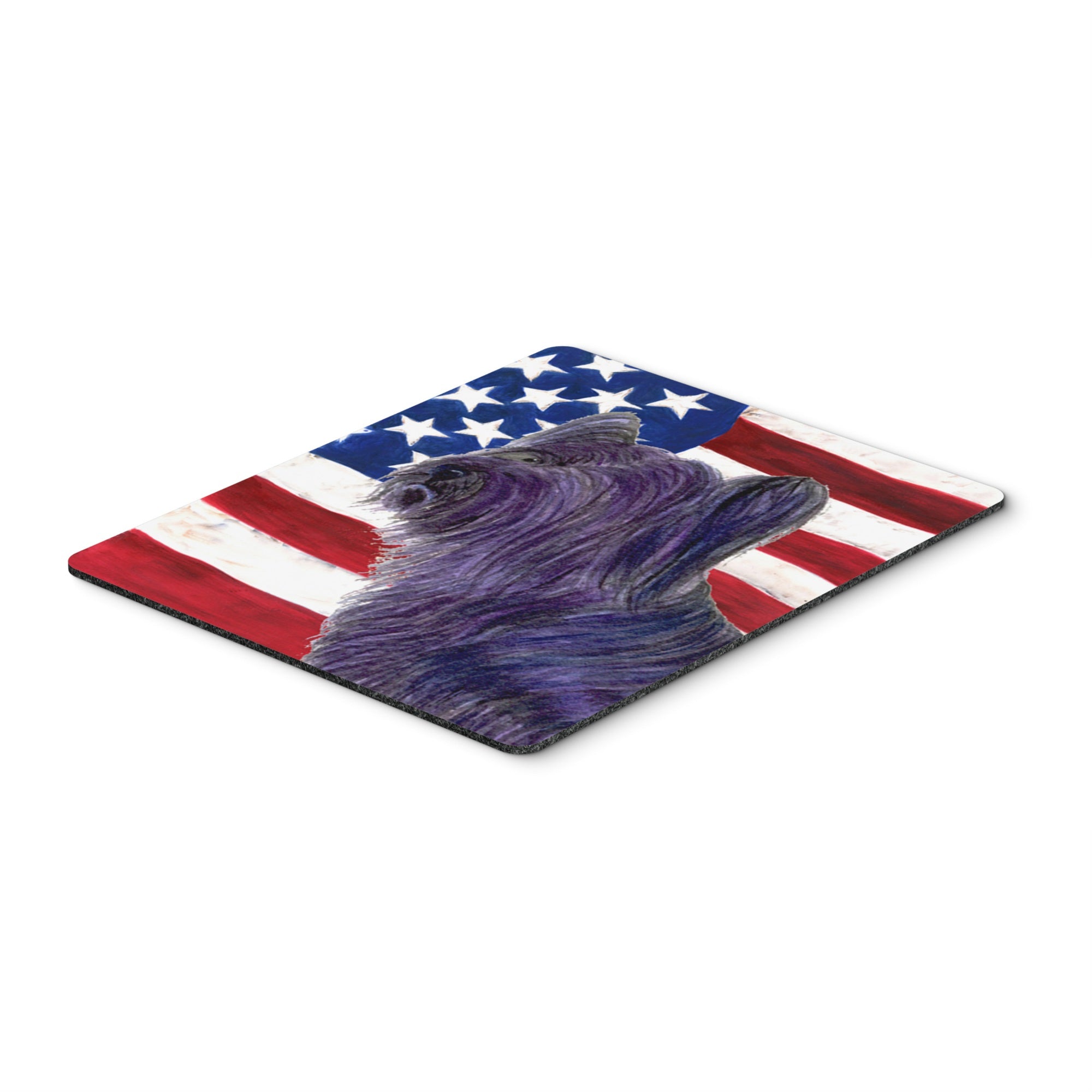 Caroline'S Treasures Mouse/Hot Pad/Trivet, Usa American Flag With Skye Terrier (Ss4219Mp)