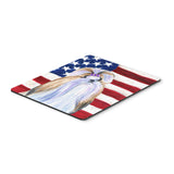 Caroline'S Treasures Mouse/Hot Pad/Trivet, Usa American Flag With Shih Tzu (Ss4221Mp)