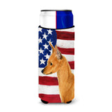 Usa American Flag With Min Pin Ultra Beverage Insulators For Slim Cans Ss4222Muk