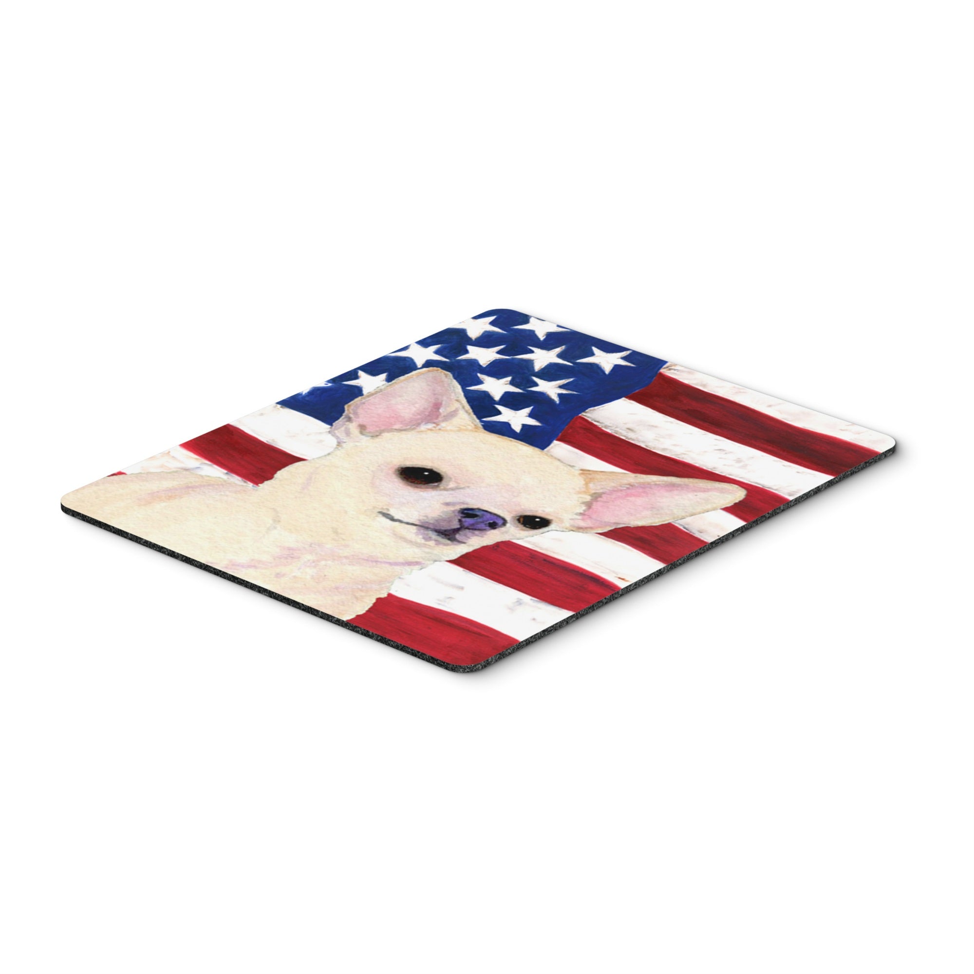 Caroline'S Treasures Mouse/Hot Pad/Trivet, Usa American Flag With Chihuahua (Ss4228Mp)