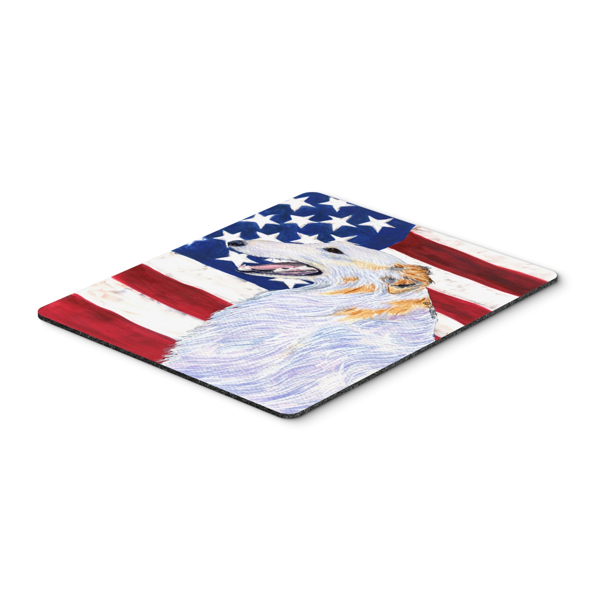 Caroline'S Treasures Mouse/Hot Pad/Trivet, Usa American Flag With Borzoi (Ss4231Mp)
