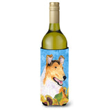 Collie Smooth In Summer Flowers Wine Bottle Beverage Insulator Beverage Insulator Hugger