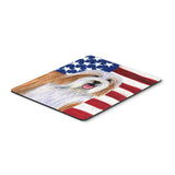 Caroline'S Treasures Mouse/Hot Pad/Trivet, Usa American Flag With Bearded Collie (Ss4245Mp)