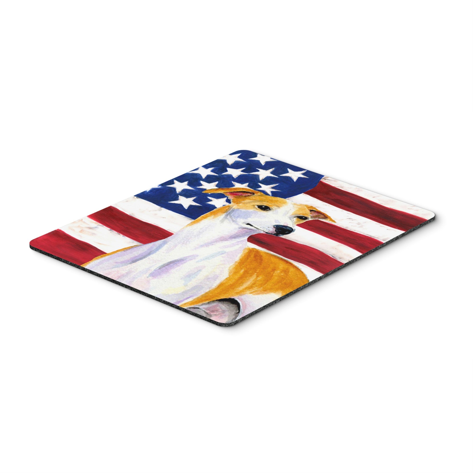 Caroline'S Treasures Mouse/Hot Pad/Trivet, Usa American Flag With Whippet (Ss4246Mp)