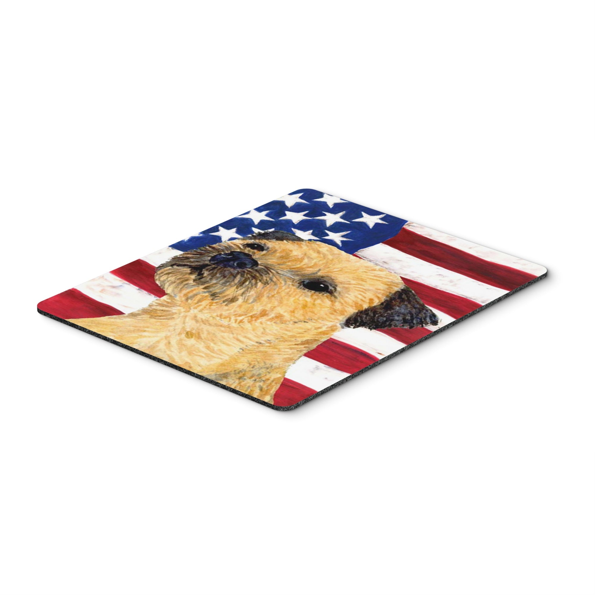 Caroline'S Treasures Mouse/Hot Pad/Trivet, Usa American Flag With Border Terrier (Ss4247Mp)